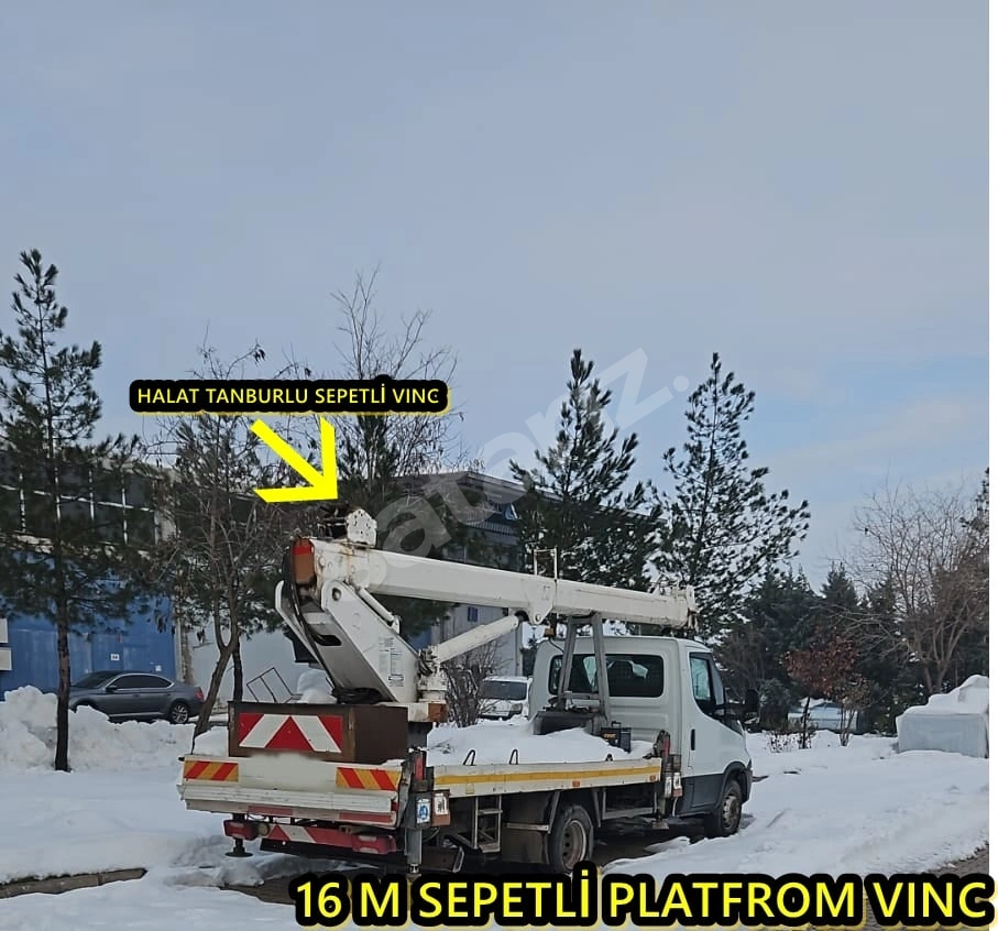 SAYMAZ VINC DEN  HALAT TANBURLU  16 M SEPETLİ PLATFROM VINC  SU KUYU SONTAJDA  KULANILABILCEK MAKINE