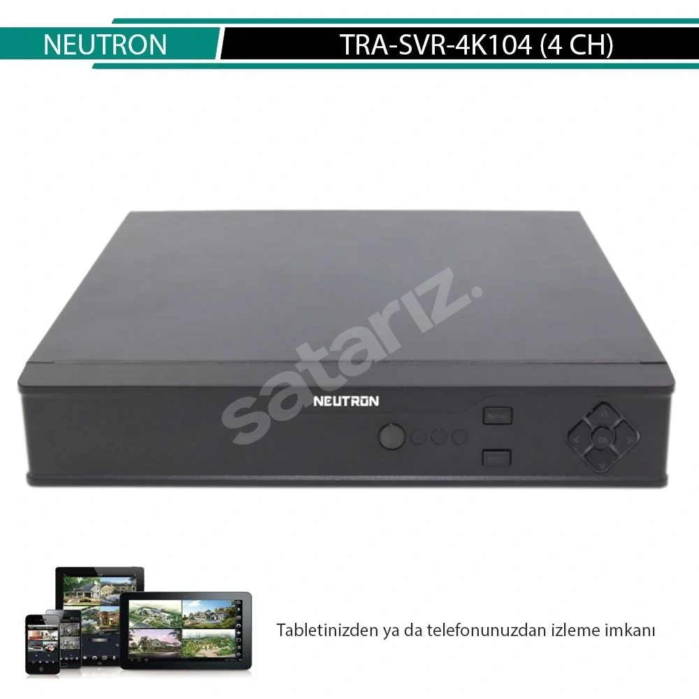 Neutron Kayıt Cihazı Tra-Svr-4K104-4Ar 4 Kanal 4 Ses 1Xhdd Hdm-Vga Hybrit Ahd Dvr 1080P