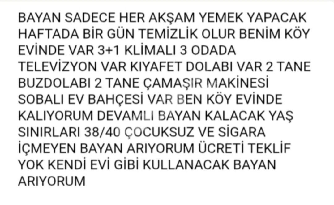 DEVAMLI YATILI BAYAN ARIYORUM  ÇANAKKALE DE