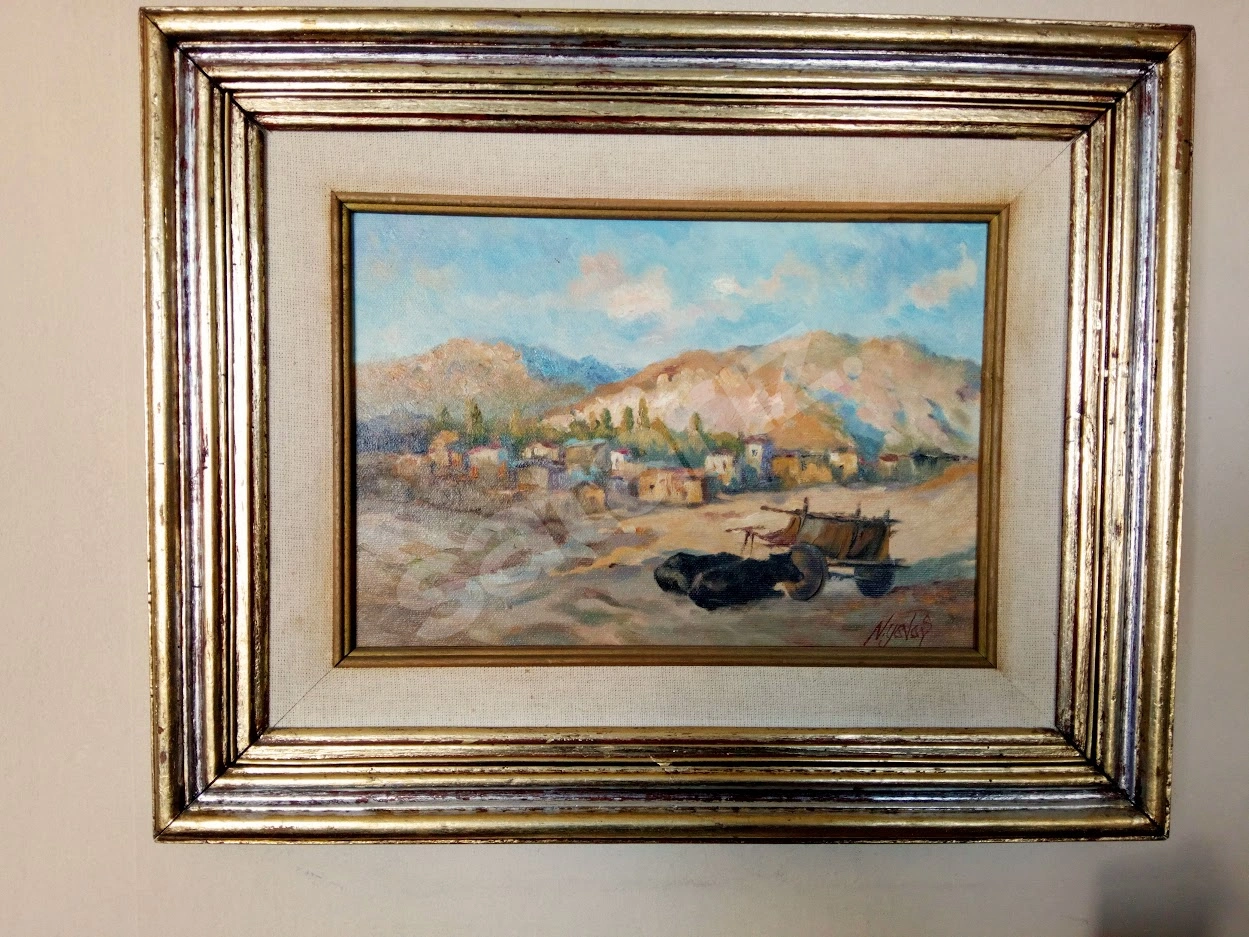 MANDALAR ve KAĞNI ARABASI - TUVAL ÜZERİNE YAĞLI BOYA TABLO.