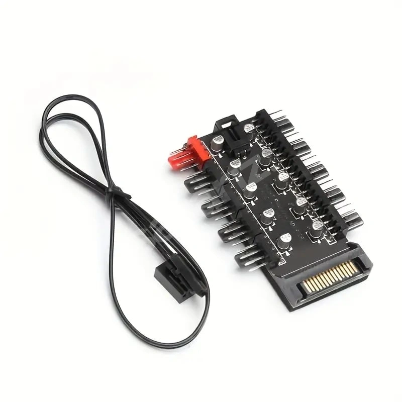 Masaüstü Bilgisayar CPU Kasa Fanı 4PIN PWM 10lu Hub Sata