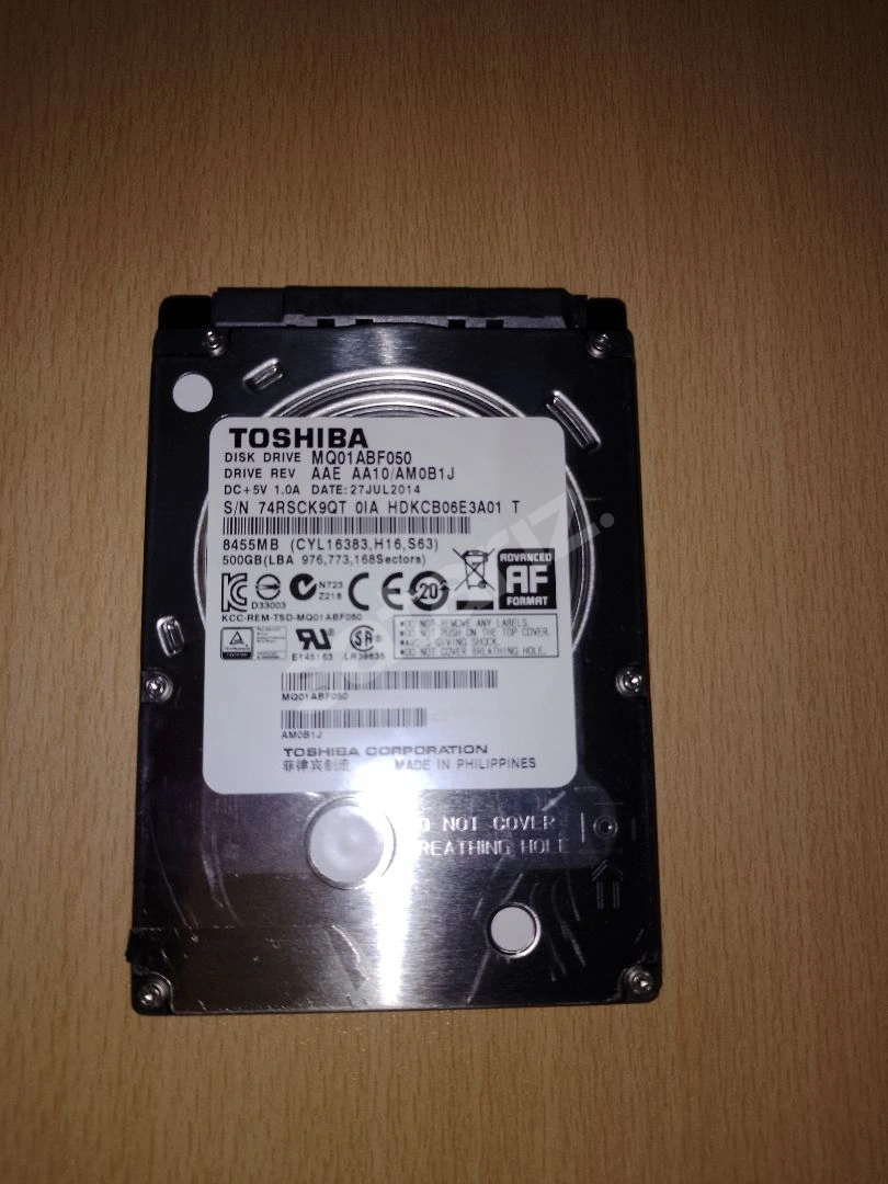 Toshiba 500 GB Harddisk