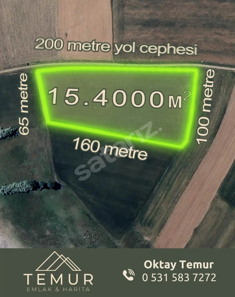 Sivas Merkeze 10 km - Bingöl Köyü Yol Cepheli 15.400m² Tarla