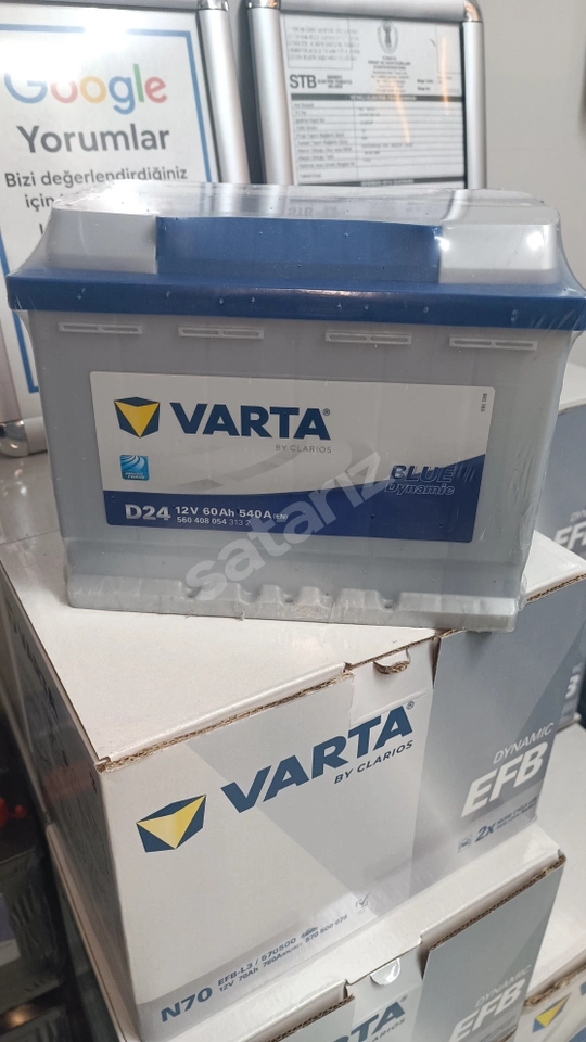 VARTA D24 12V 60 amper Akü 2025 Garantili Yetlili Sat 60Ah