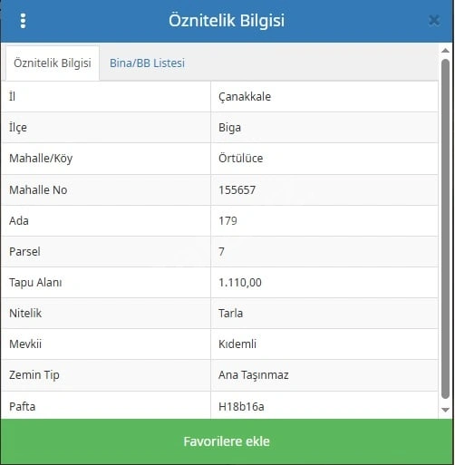Çanakkale Biga Örtülüce’de Kadastro Yola Cepheli Yatırımlık