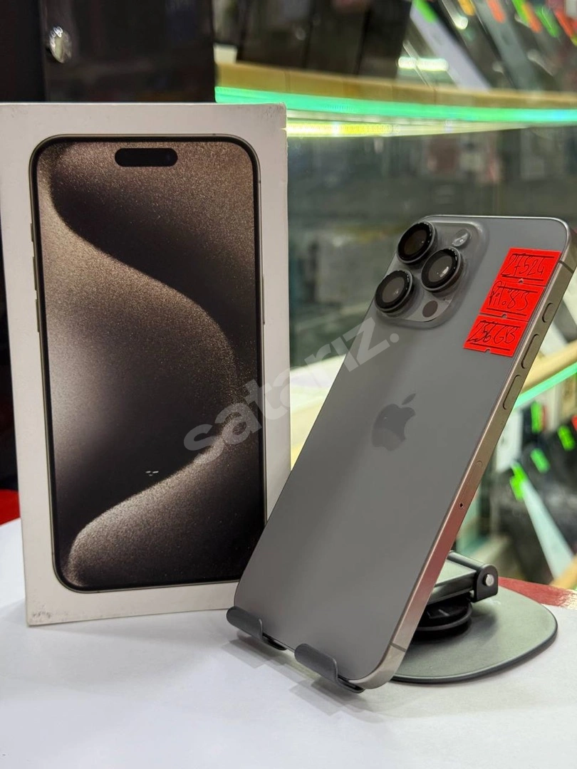 iPHONE 15 PRO MAX 256 GB / NATUREL TİTANYUM / TEMİZ / FATURALI