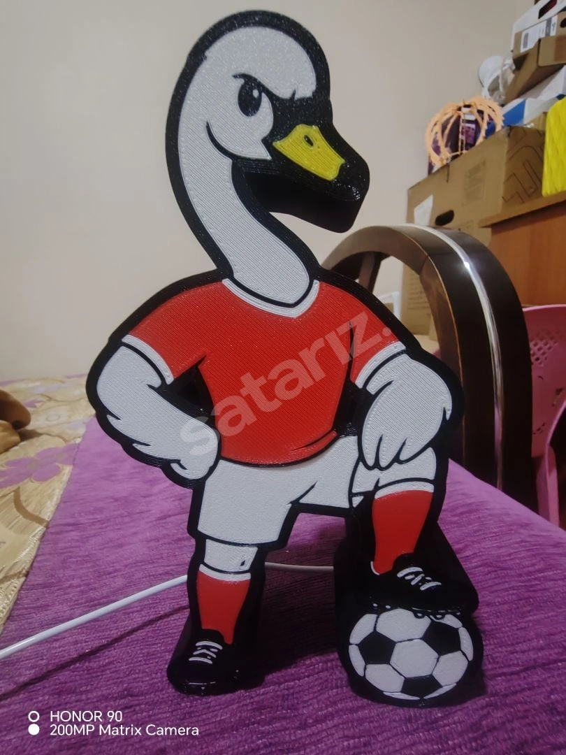 Kişiye Özel tasarım Futbolcu Masa Lambası