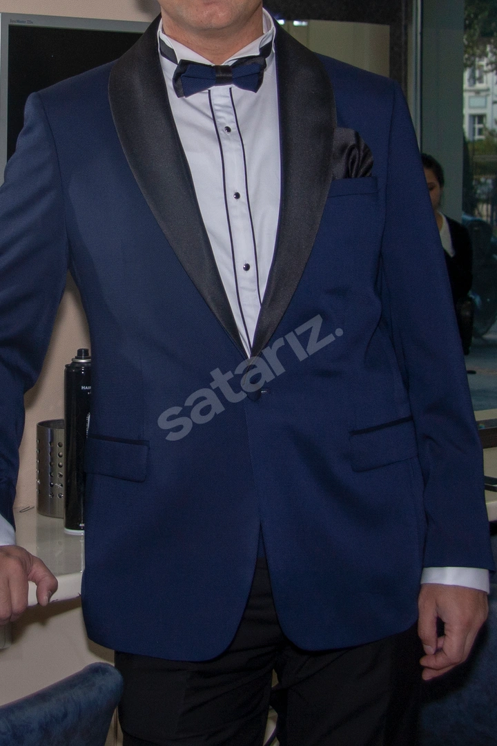 Ds Damat / Lacivert Smokin Damatlık