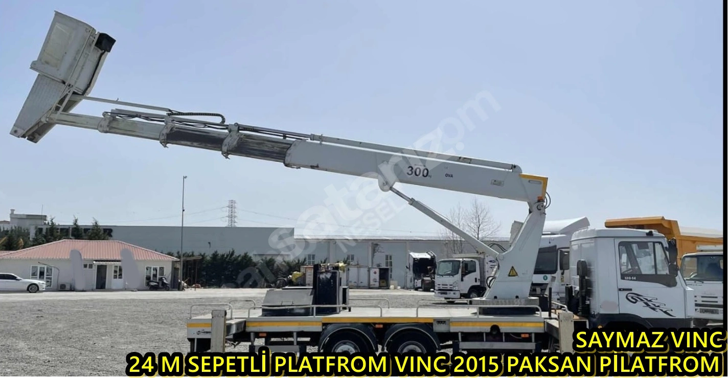 SAYMAZ VINC DEN SATILIK SADECE UST MAKINE 24 M SEPETLİ PILATFROM 2015 PAKSAN PİLATFROM JOYISLIK KUMANDA SISTEM VAR