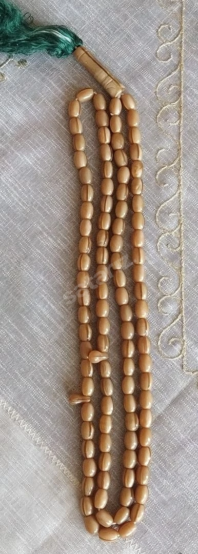 Antika Osmanlı Cam Beykoz Tesbih 99 Luk 100 Yıllık 85gr Sıfır