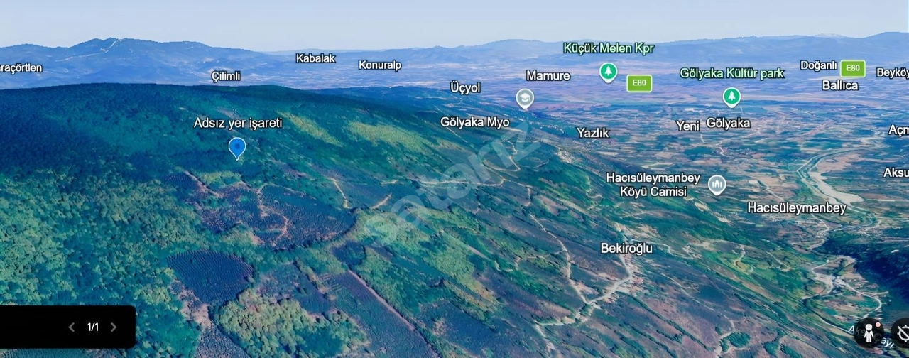 GÖLYAKA BEKİROĞLU KÖYÜNDE 950 M2 SATILIK FINDIKLIK