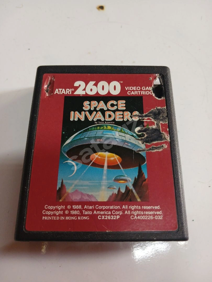 Atari 2600 Space Invaders Video Oyunu Kartuşu