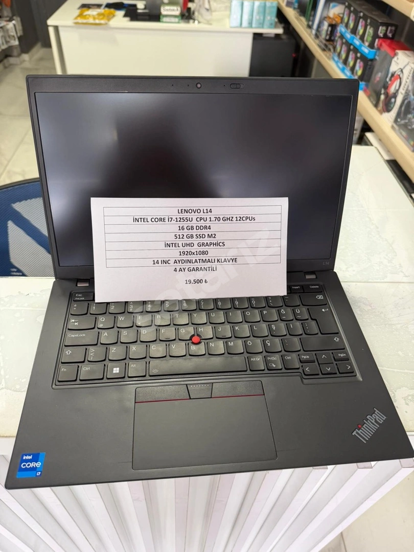 LENOVA L14  16GB DDR4 512 GB SSD M2 4 ay Garanti