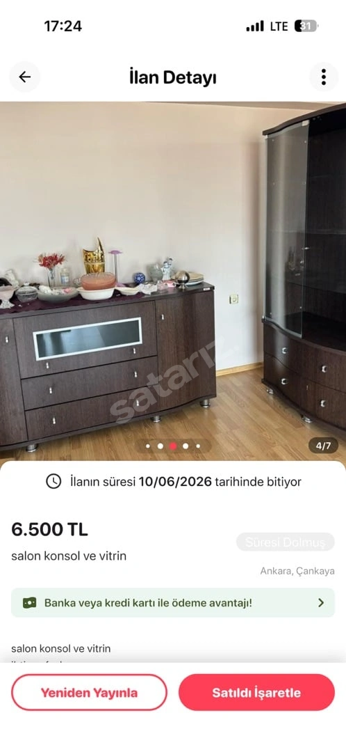 Salon Konsol Ve Vitrin