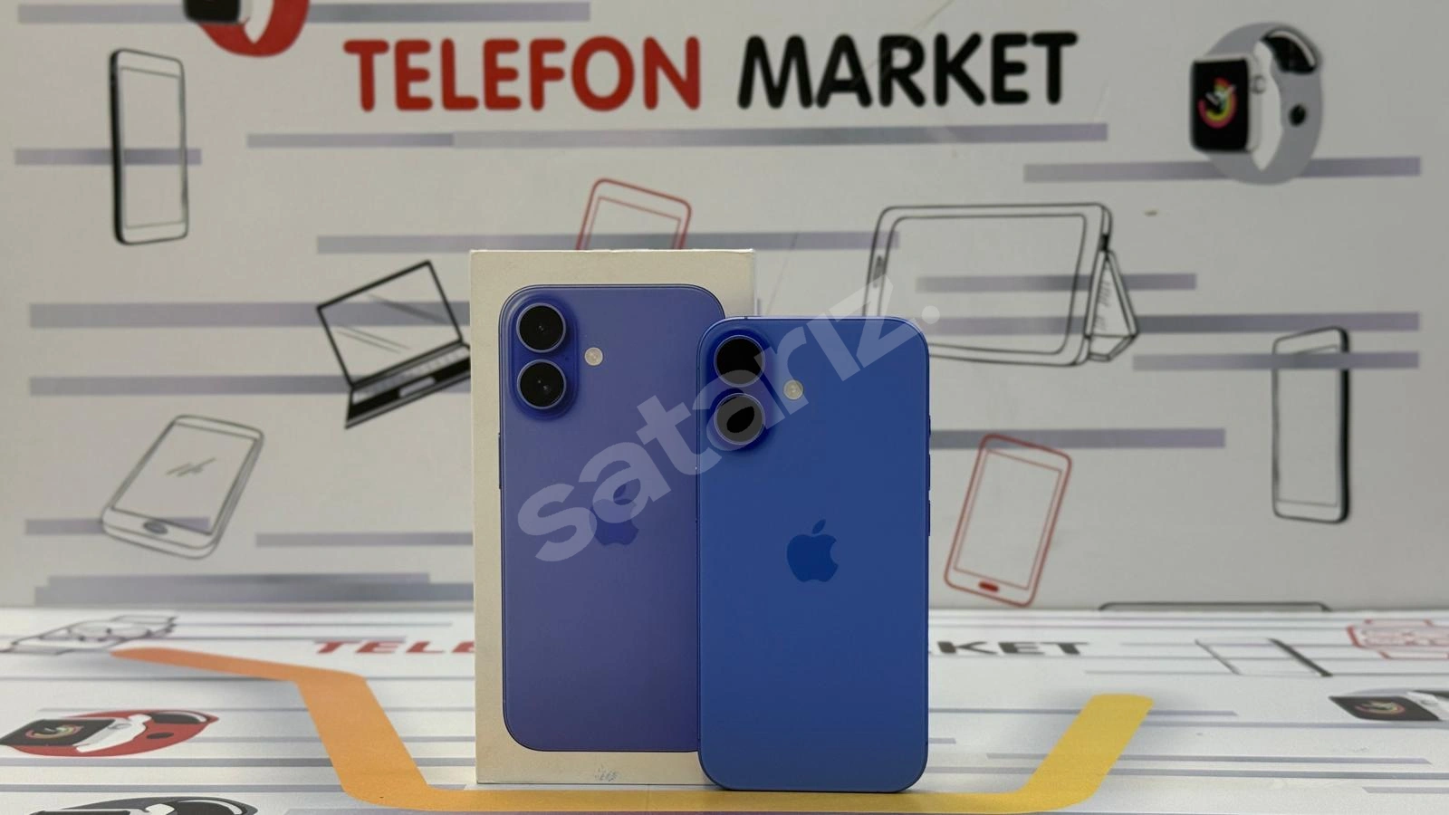 TELEFON MARKET'DEN 22 AY GARANTİLİ KUSURUSUZ İPHONE 16 MAVİ
