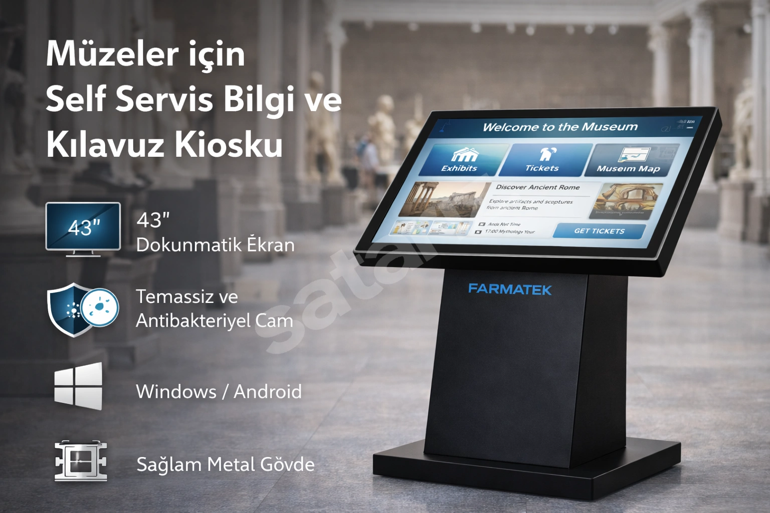 43 Touch Screen Desk Kiosk
