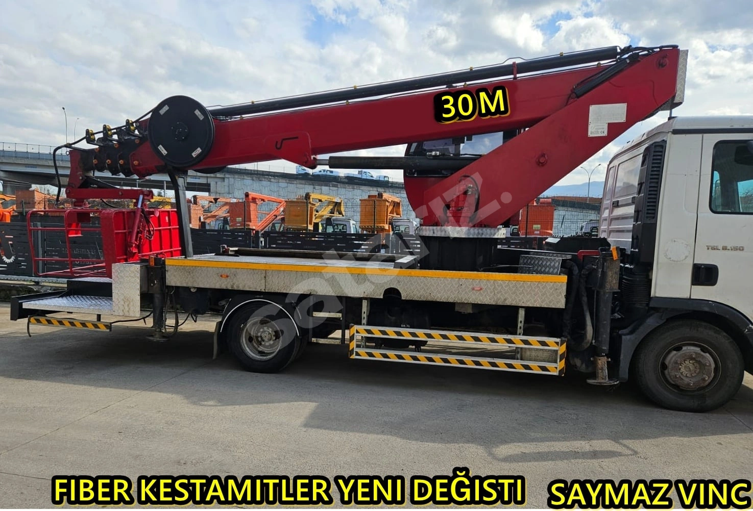 SAYMAZ VINC DEN 30 M SEPETLİ PLATFROM VINC 2013 UZMANLAR PLATFROM  TUM BAKIMLERI YENI YAPILDI UZMANLAR SERVISTE