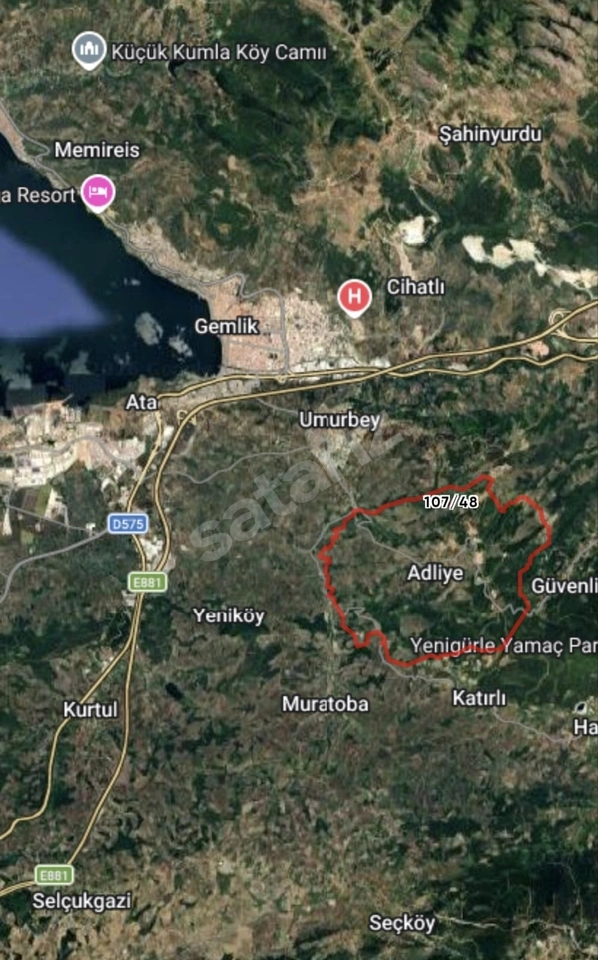 GEMLİK ADLİYE'DE KÖRFEZE YAKIN SATILIK ZEYTİNLİK
