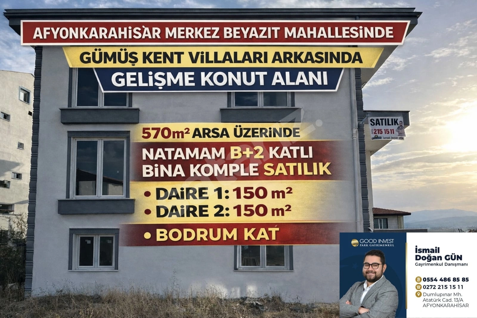 MERKEZ BEYAZIT MAHALLESİNDE NATAMAM B+2 KATLI KOMPLE SATILIK