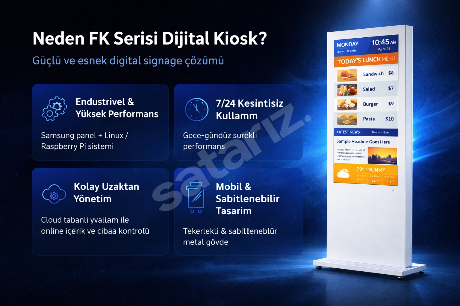 43" Fk Serisi Kiosk Totem | Dijital Kiosk | Dijital Kiosk Totem