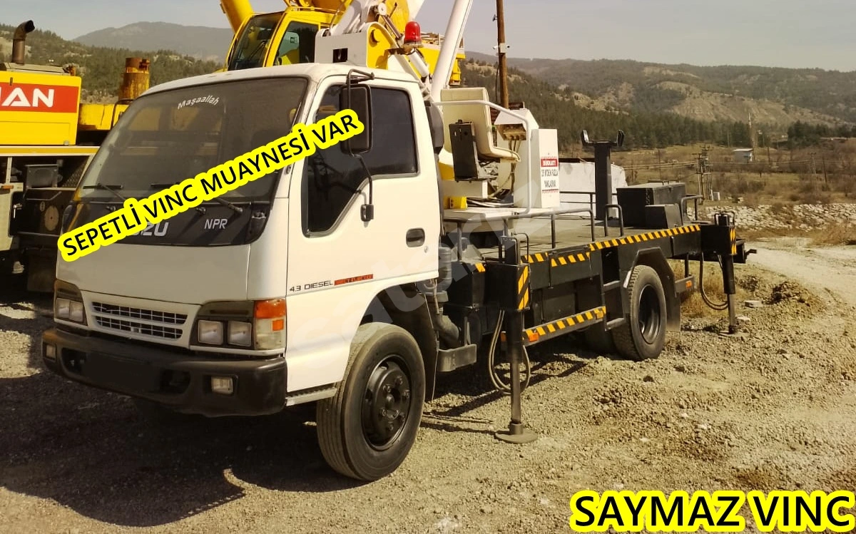 SAYMAZ VINC DEN 22 M SEPETLİ PLATFROM VINC DEN ÇIKMA ALT SASE ORJINAL ISUZU  NPR 1997 MODEL 250.000 KM DE