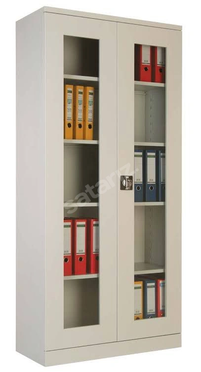 AKBÜRO ÇELİK DOSYA DOLABI 198'LİK CAMLI