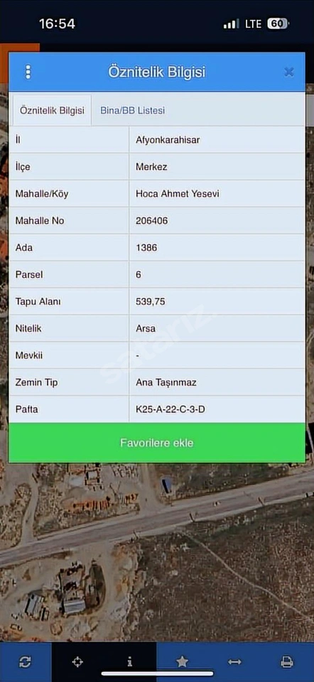 KARACA EMLAK HOCA AHMET YESEVİ MH 540m KÖŞE KONUMLU %30 B+2 KAT