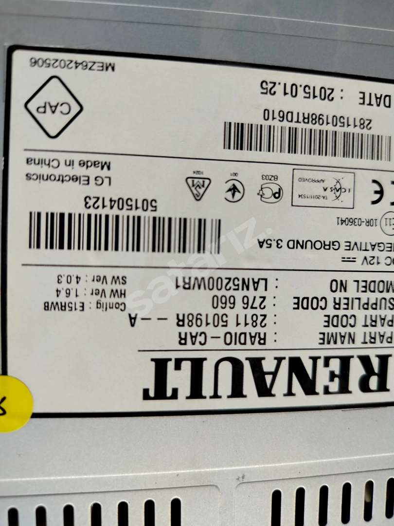 Renault radyo teyp navigasyon