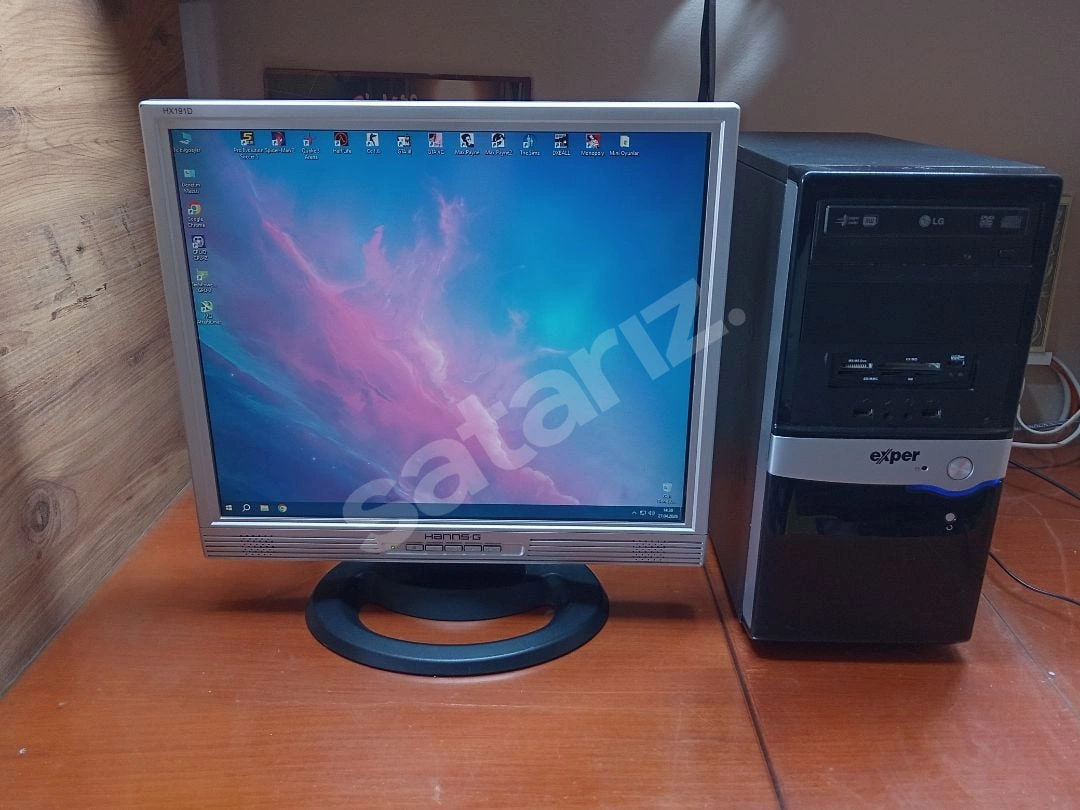 13 Oyun Yüklü İntel 3.20GHz Kasa + 19'' 75 Hz Monitör Masaüstü Bilgisayar