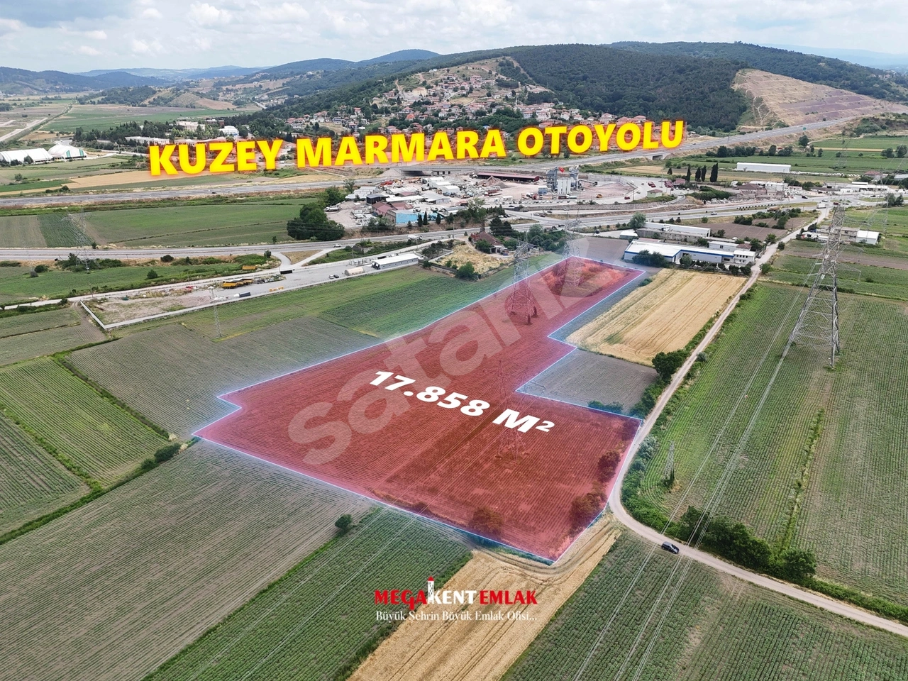 SAKARYA DAĞDİBİNDE İMARA YAKIN HARİKA LOKASYONDA 17.858 M² TARLA