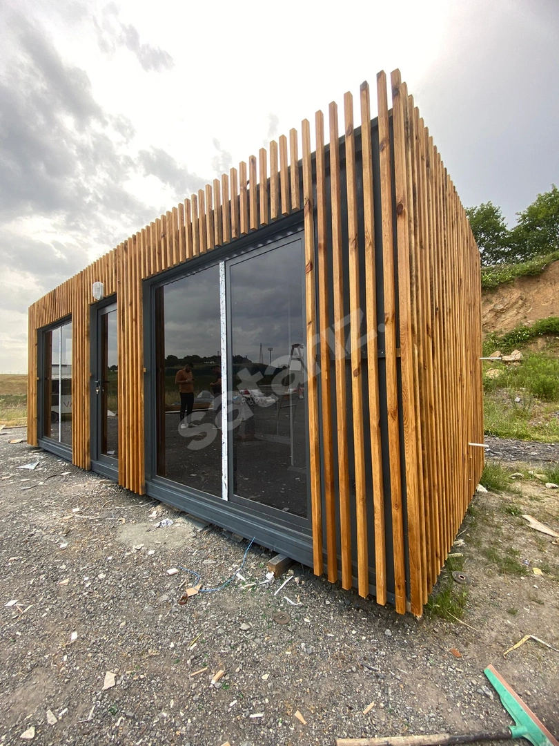 21 m2 Pergola kaplama ev konteyner