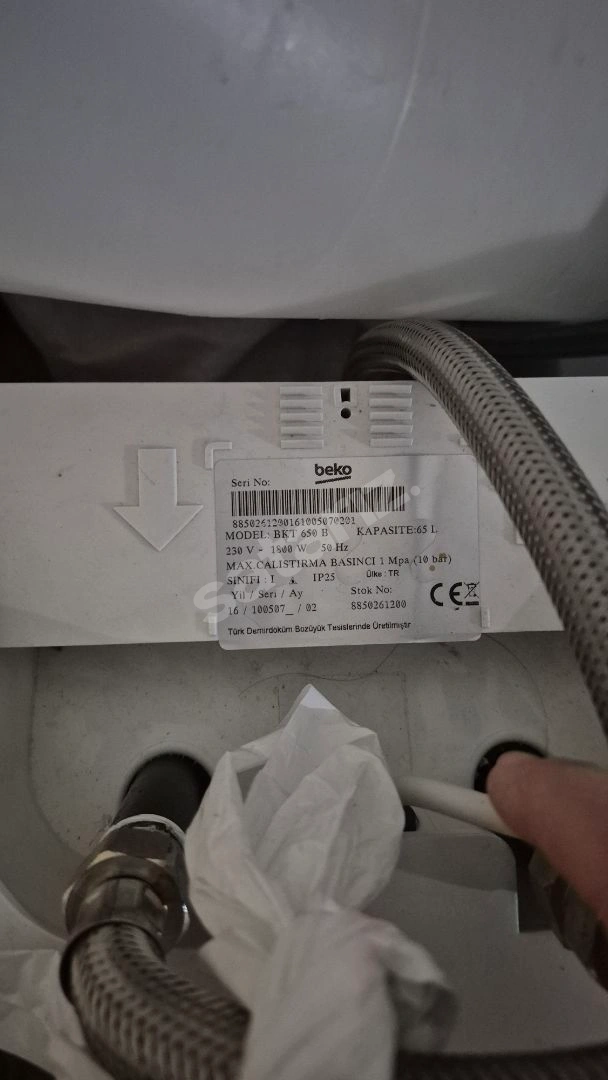 Az Kullanılmış İhtiyaç Fazlası Beko Elektrikli Termosifon 65 Lt