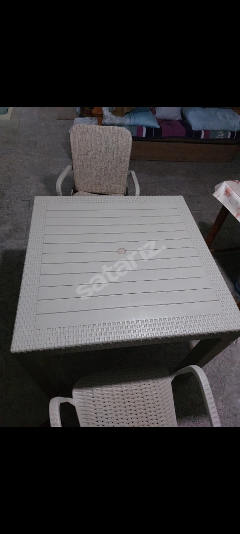 Bamboo Masa Sandalye Takımı Mutfak Balkon Bahçede kullanılabilir.Sıfır ayarında.