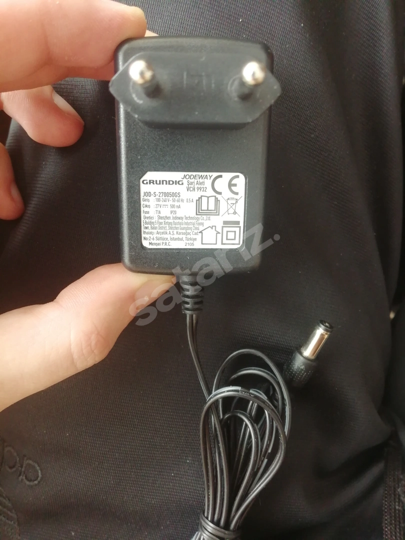 grundig beko arçelik onvo 27v 500mA süpürge şarj adaptörü orjinal.