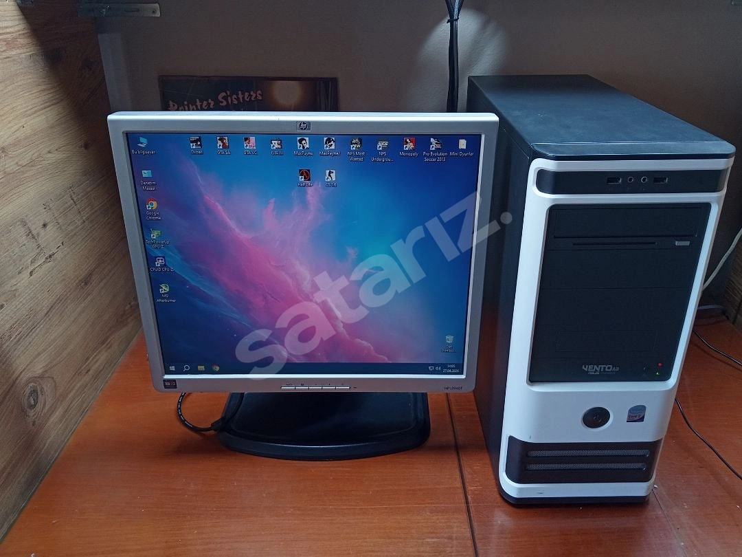 Oyun Yüklü İntel E7400 ASUS Kasa + HP 19'' 75 Hz Monitör Masaüstü PC