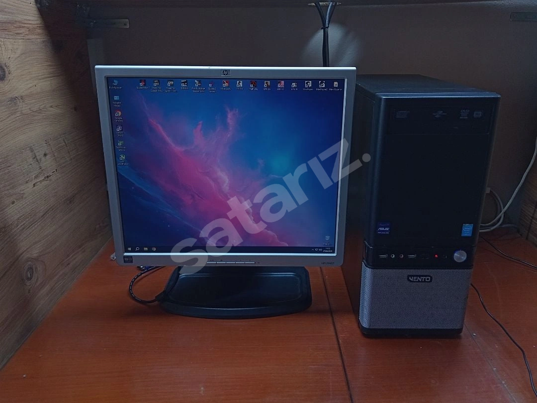 15 Oyun Yüklü İntel 3.33GHz Kasa + 19'' HP 75 Hz Monitör Masaüstü Bilgisayar