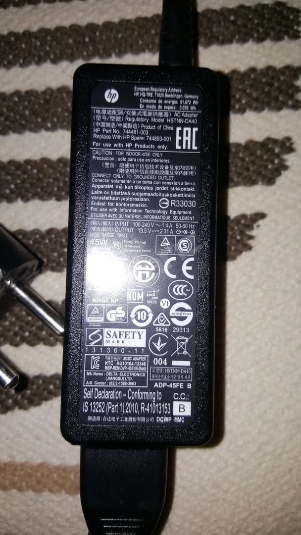 HP notebook adaptörü maviuç borutip orjinal. 19.5V 2.31A 3.33A 19V 4.74A