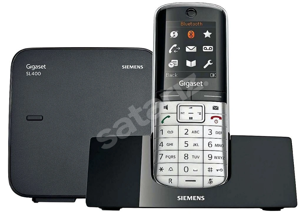 Gigaset SL400 Telsiz Telefon ve Baz istasyonu  (Prof. Model ,Renkli ekran , Sorunsuz)