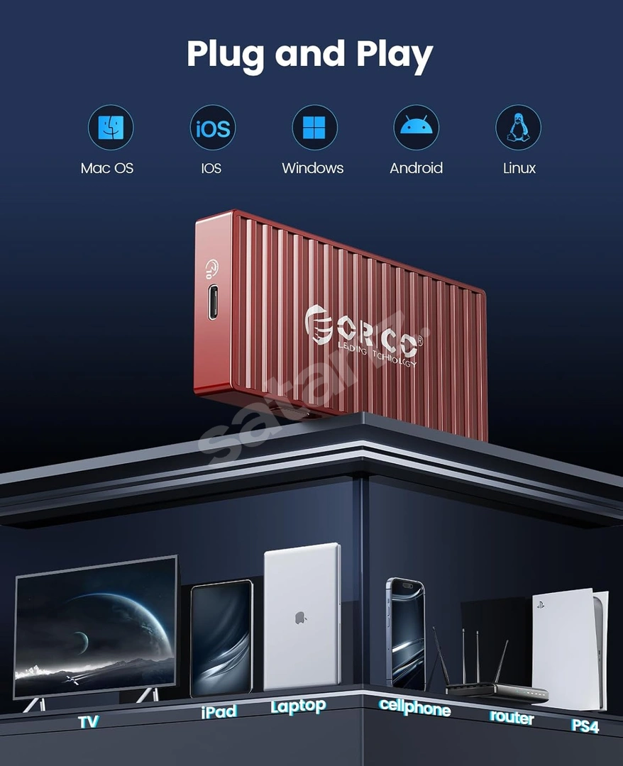 ORICO M.2 PCIE Gen3 NVMe USB-C 3.2 Gen 2 10Gbps Harici Disk Kutusu